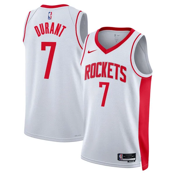 Mens Houston Rockets #7 Kevin Durant White Association Edition Jersey