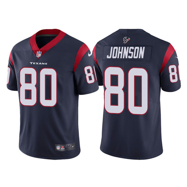 Mens Houston Texans Retired Player #80 Andre Johnson Nike Navy Vapor Limited Player Jersey