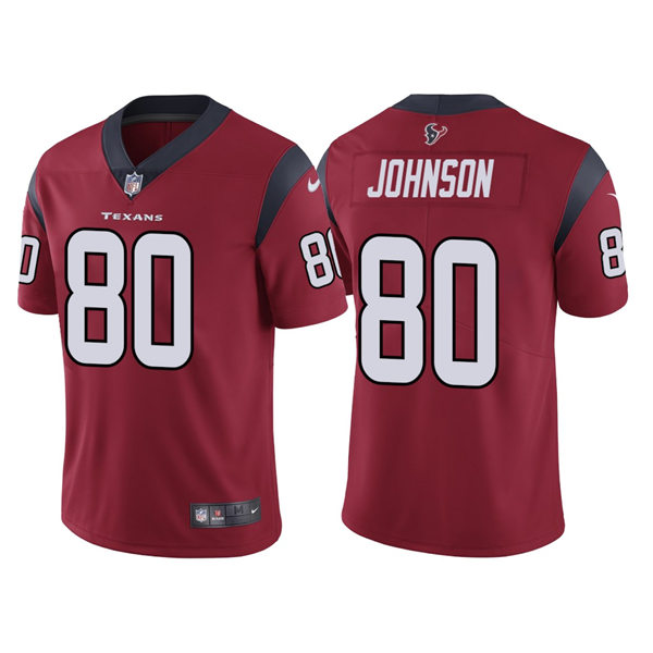 Mens Houston Texans Retired Player #80 Andre Johnson Nike Red Alternate Vapor Limited Player Jersey