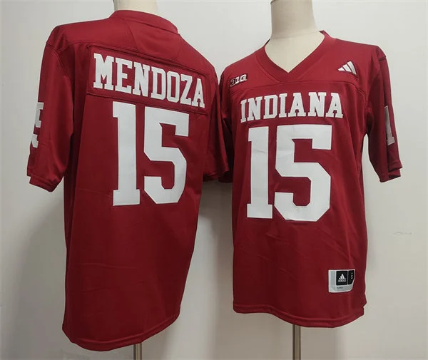 Indiana Hoosiers #15 Fernando Mendoza Crimson Indiana College Football Jersey
