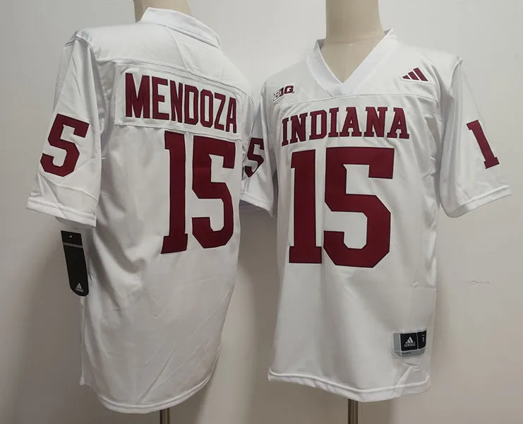 Indiana Hoosiers #15 Fernando Mendoza White Indiana College Football Jersey