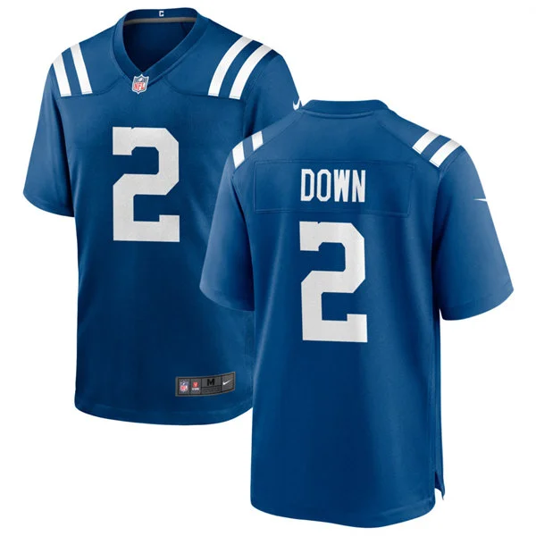 Mens Indianapolis Colts #2 Josh Downs Nike Royal Vapor Limited Player Jersey