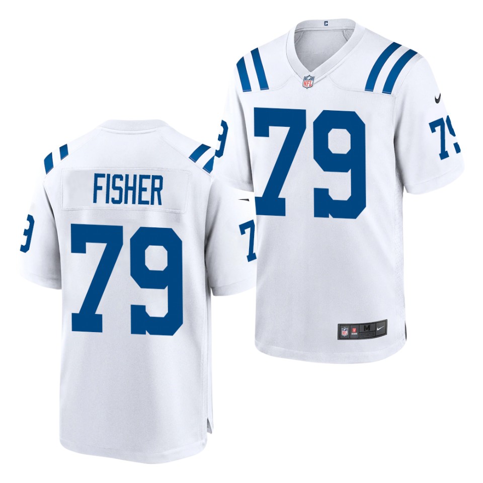 Mens Indianapolis Colts #79 Eric Fisher Nike White Vapor Limited Jersey
