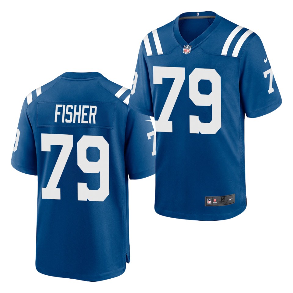 Mens Indianapolis Colts #79 Eric Fisher Nike Royal Vapor Limited Jersey