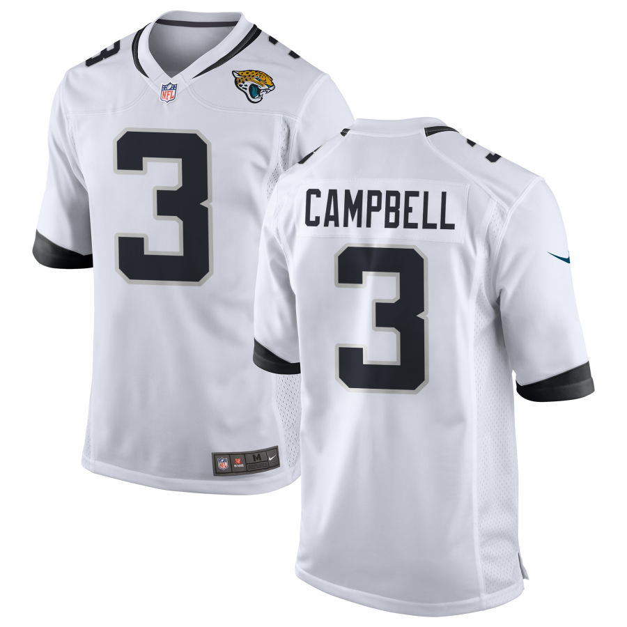 Mens Jacksonville Jaguars #3 Tyson Campbell Nike White Vapor F.U.S.E. Limited Jersey