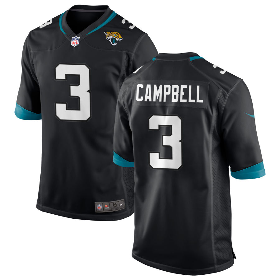 Mens Jacksonville Jaguars #3 Tyson Campbell Nike Black Vapor F.U.S.E. Limited Jersey