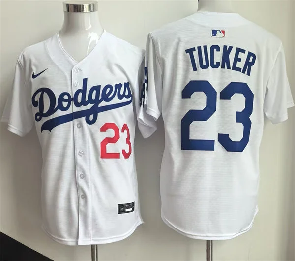 Mens Los Angeles Dodgers #23 Kyle Tucker Nike White Home Limited Jersey