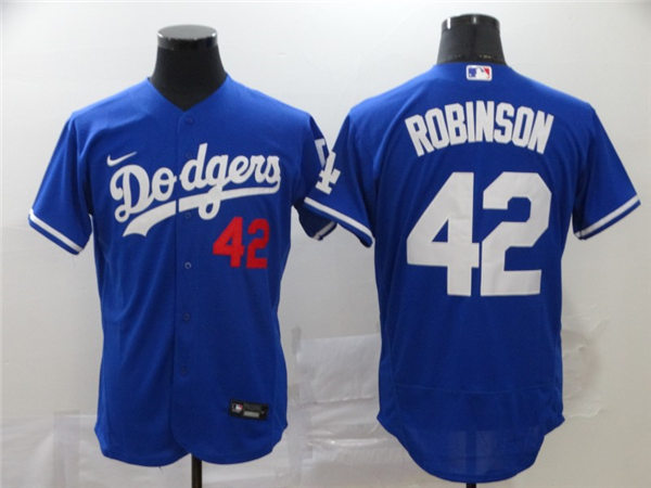 Mens Los Angeles Dodgers #42 Jackie Robinson Nike Royal Alternate FlexBase Jersey