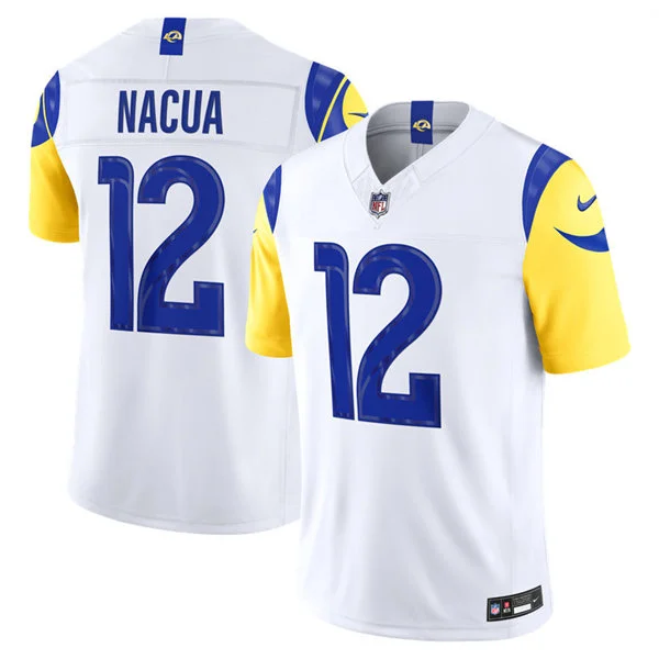 Mens Los Angeles Rams #12 Puka Nacua Nike 2026 White Vapor F.U.S.E. Limited Jersey