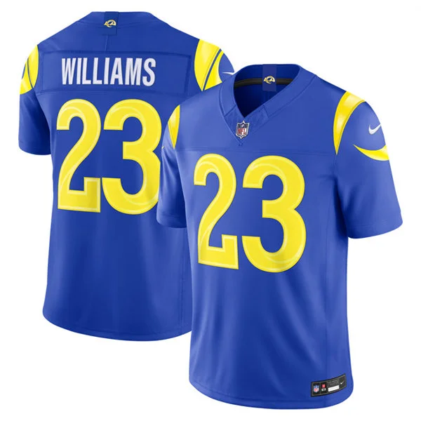 Mens Los Angeles Rams #23 Kyren Williams Nike 2026 Royal Vapor F.U.S.E. Limited Jersey