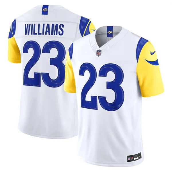 Mens Los Angeles Rams #23 Kyren Williams Nike 2026 White Vapor F.U.S.E. Limited Jersey