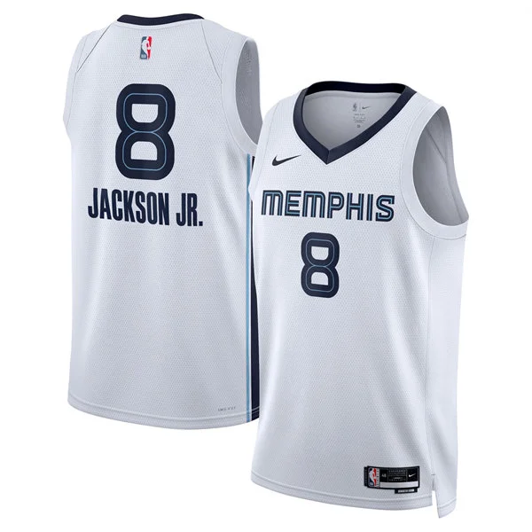 Mens Memphis Grizzlies #8 Jaren Jackson Jr. White Association Edition Jersey