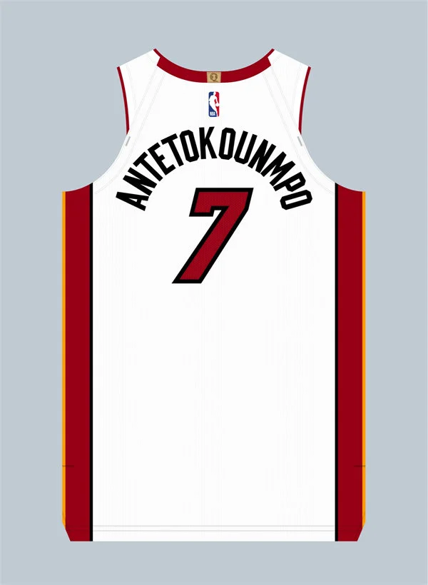 Mens Miami Heat #7 Giannis Antetokounmpo Nike White Association Edition Swingman Jersey