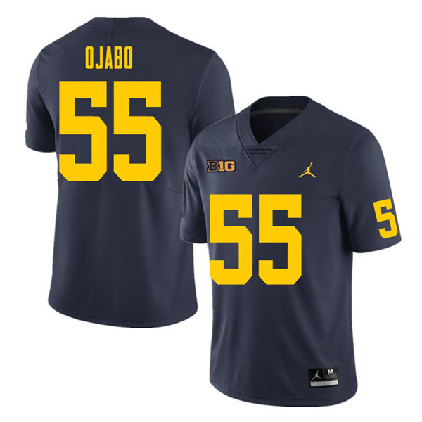 Youth Michigan Wolverines #55 David Ojabo Navy Jordan Brand College Football Jersey
