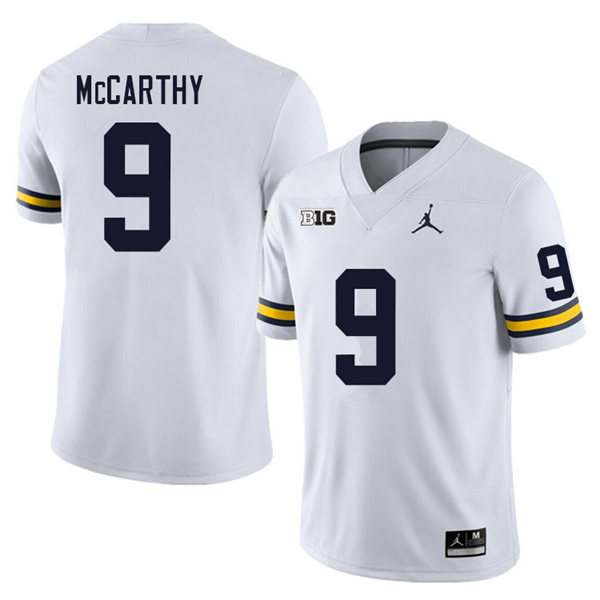 Youth Michigan Wolverines #9 J.J. Mccarthy White Jordan Brand College Football Jersey