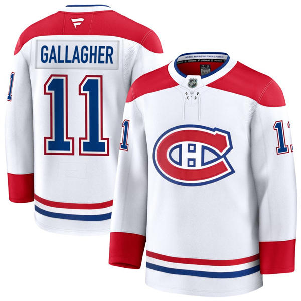 Men's Montreal Canadiens #11 Brendan Gallagher Fanatics White Away Jersey