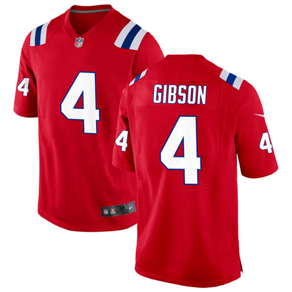 Mens New England Patriots #4 Antonio Gibson Nike Red Alternate Vapor Limited Jersey