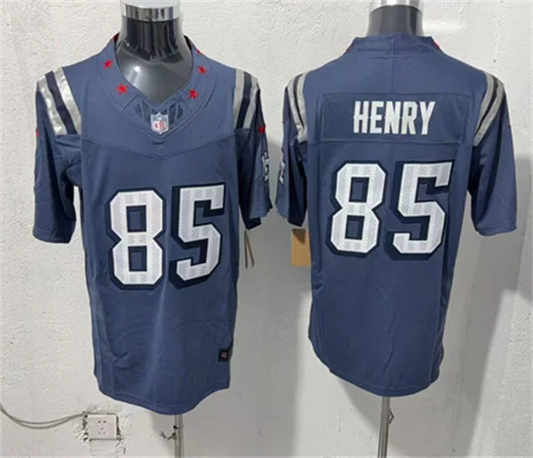 Mens New England Patriots #85 Hunter Henry Storm Blue Rivalries Collection F.U.S.E. Limited Jersey