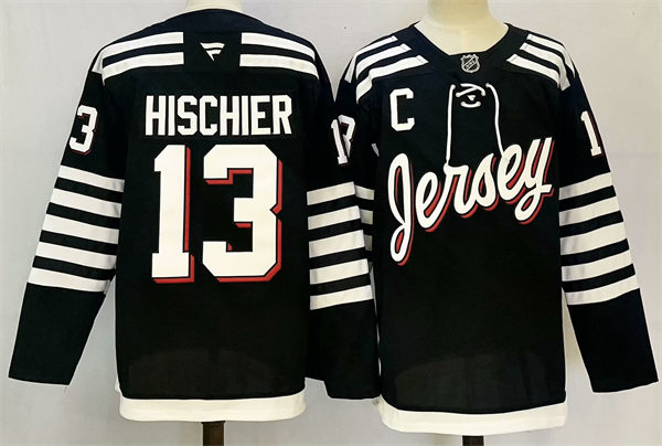 Youth New Jersey Devils #13 Nico Hischier Fanatics  Black Alternate Premier Player Jersey