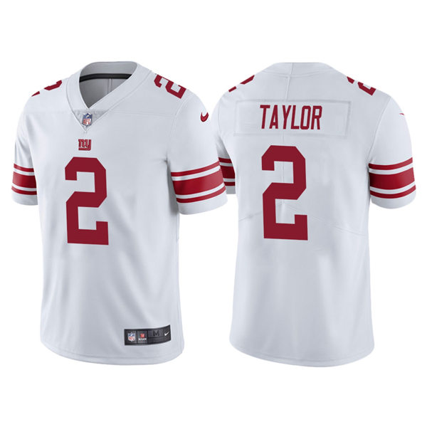 Mens New York Giants #2 Tyrod Taylor Nike White Vapor Limited Jersey