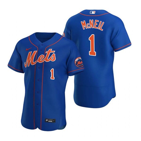 Mens New York Mets #1 Jeff McNeil Nike Royal Alternate FlexBase Player Jersey