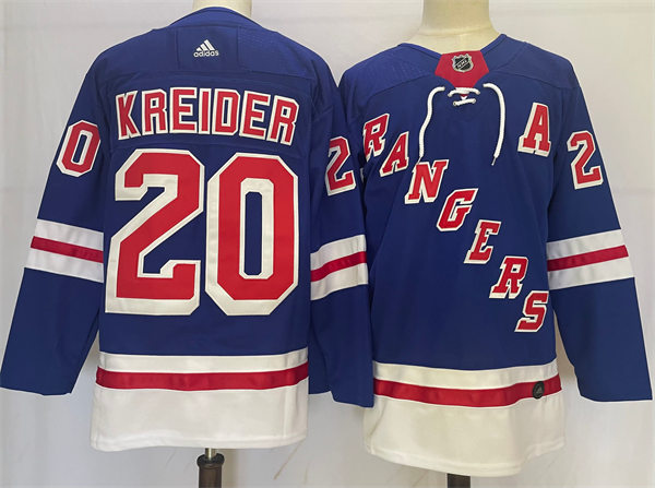 Mens New York Rangers #20 Chris Kreider Adidas Home Royal Blue Jersey
