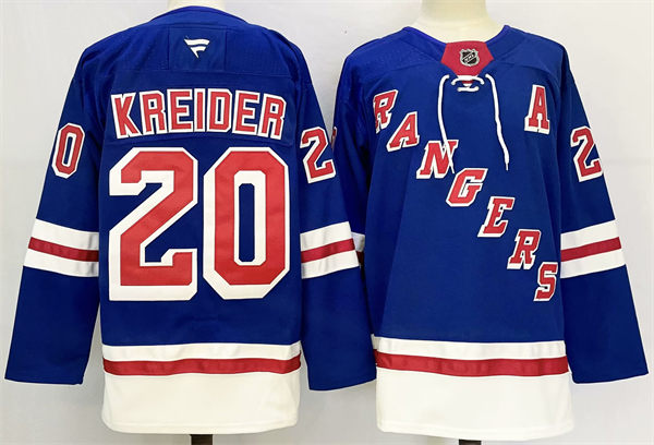 Mens New York Rangers #20 Chris Kreider Fanatics Royal Home Primegreen Player Jersey