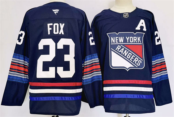 Mens New York Rangers #23 Adam Fox Fanatics Navy Alternate Premium Jersey
