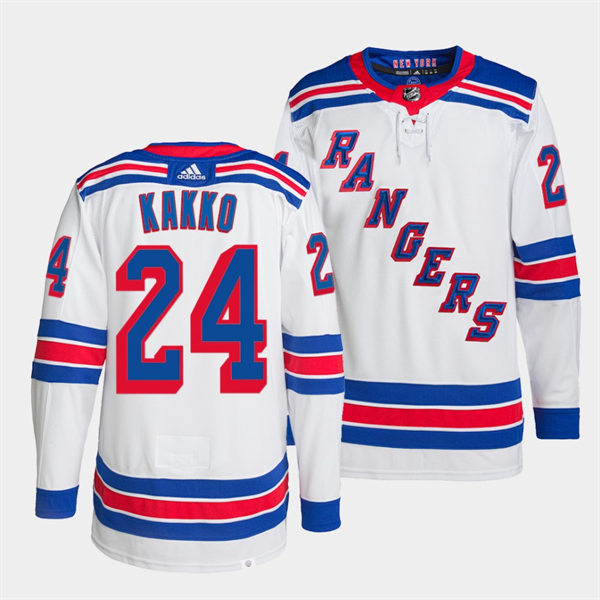 Mens New York Rangers #24 Kaapo Kakko Adidas White Away Jersey