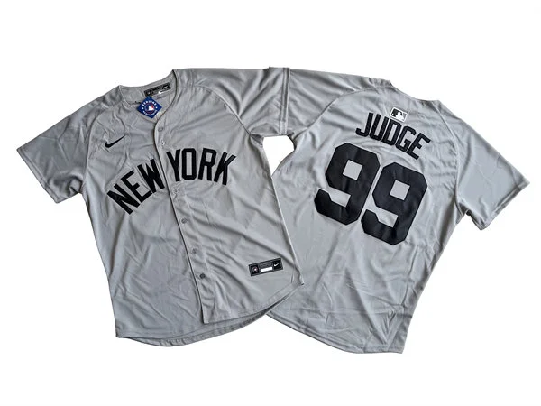 Youth New York Yankees #99 Aaron Judge Nike Gray With Name Away Limited Jersey