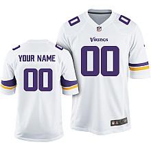 Mens Nike Minnesota Vikings Customized White Game Jersey