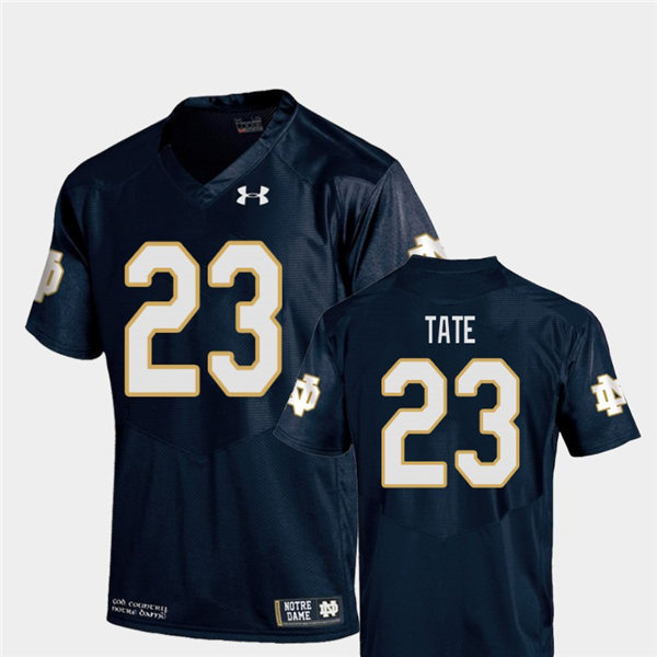 Mens Notre Dame Fighting Irish #23 Golden Tate College Football Jersey Navy With Name