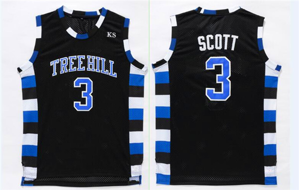 3# One Tree Hill Movie Basketball Jersey Lucas Scott Stitched Basketball Jersey