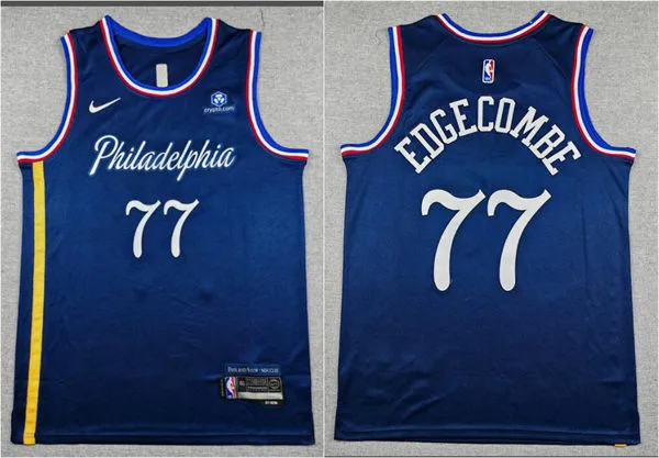 Mens Philadelphia 76ers #77 V. J. Edgecombe Nike Navy 2025-26 City Edition Swingman Jersey