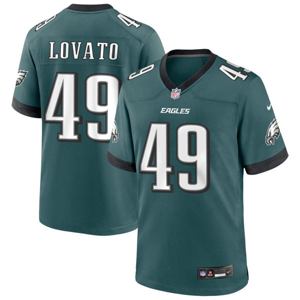 Mens Philadelphia Eagles #49 Rick Lovato Nike Midnight Green Vapor Limited Jersey