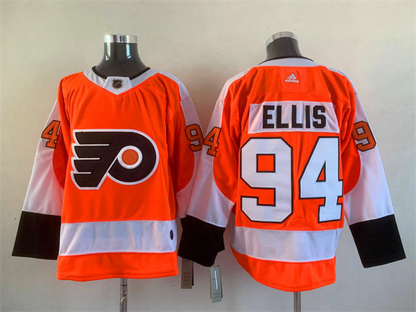 Mens Philadelphia Flyers #94 Ryan Ellis adidas Orange Home Stitched Jersey