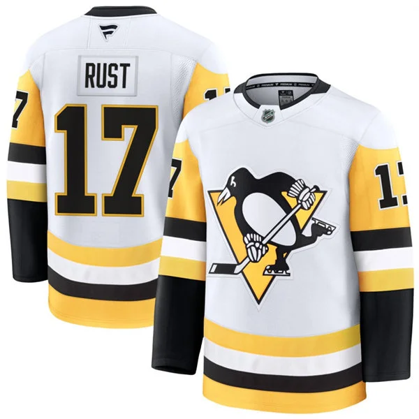 Mens Pittsburgh Penguins #17 Bryan Rust Fanatics Away White Player Jersey