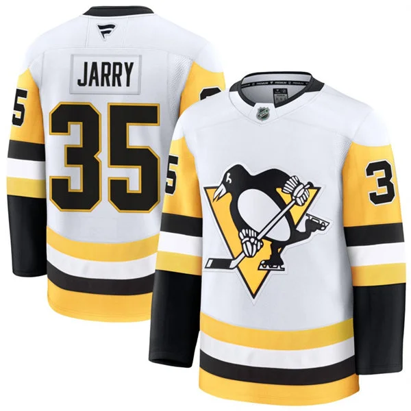 Mens Pittsburgh Penguins #35 Tristan Jarry Fanatics Away White Player Jersey