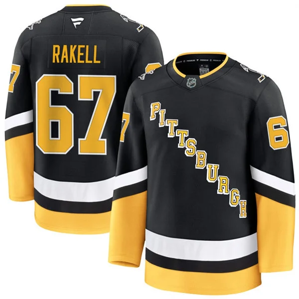 Mens Pittsburgh Penguins #67 Rickard Rakell Fanatics Black Alternate Primegreen Pro Player Jersey
