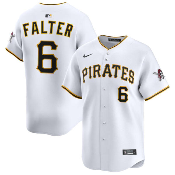 Mens Pittsburgh Pirates #6 Bailey Falter Nike White Home Limited Player Jersey
