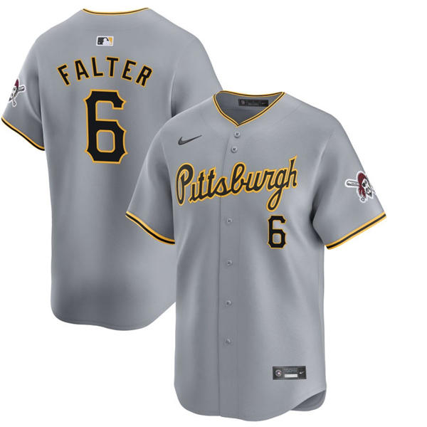 Mens Pittsburgh Pirates #6 Bailey Falter Nike Gray Road Limited Player Jersey