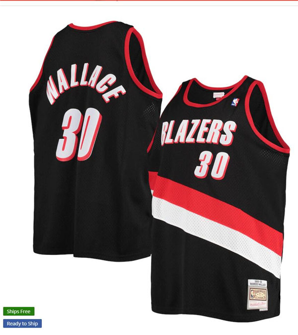 Men's Portland Trailblazers #30 Terry Porter Black Throwback Swingman Jersey