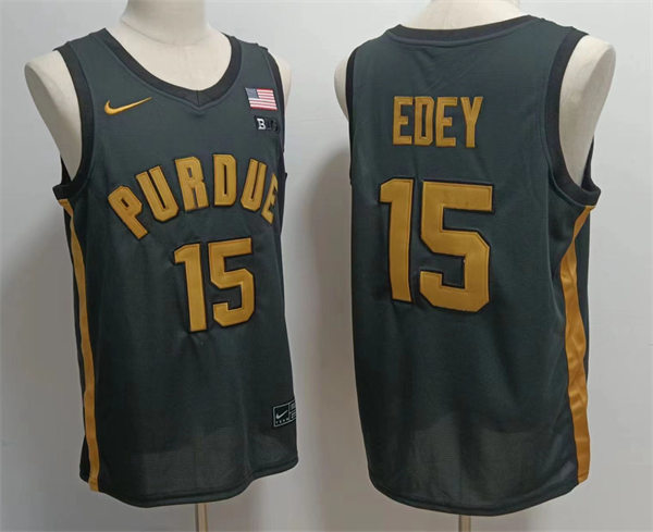 Mens Purdue Boilermakers #15 Zach Edey Nike charcoal 2023 50TH Anniversary Basketball Jersey