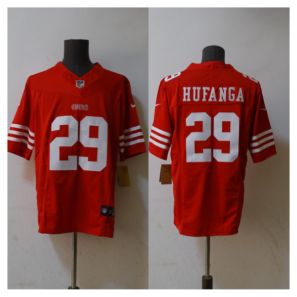 Mens San Francisco 49ers #29 Talanoa Hufanga Nike Scarlet F.U.S.E. Vapor Limited Player Jersey