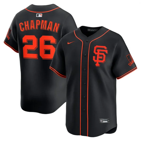Youth San Francisco Giants #26 Matt Chapman Nike Black Alternate Limited Player Jersey