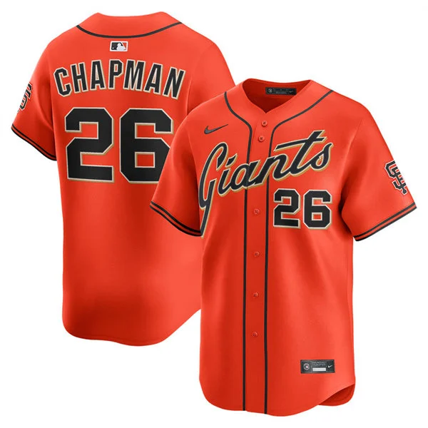Mens San Francisco Giants #26 Matt Chapman Nike Orange Alternate Limited Jersey