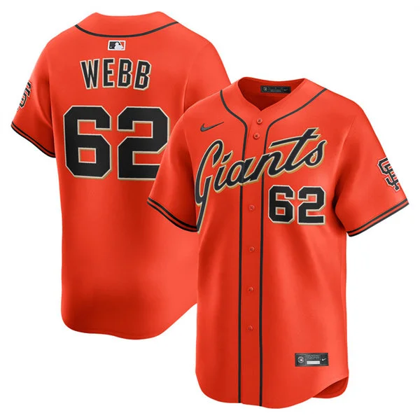 Womens San Francisco Giants #62 Logan Webb Nike Orange Alternate Coolbase Jersey
