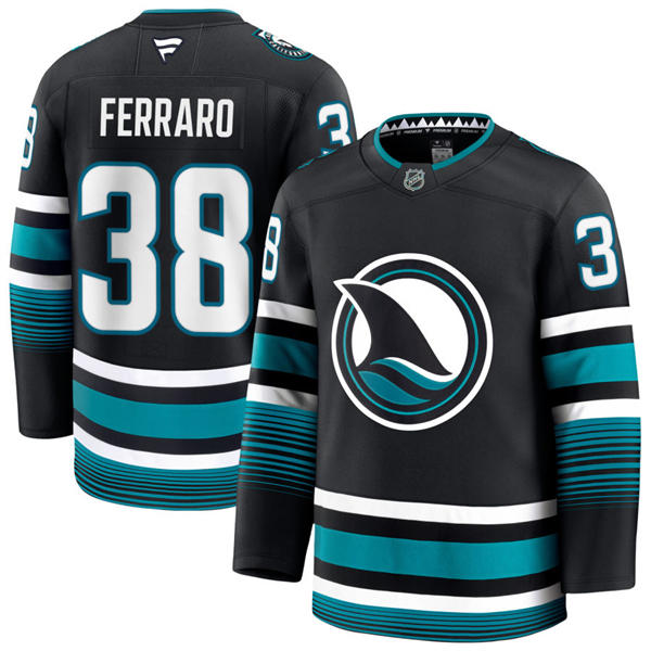 Mens San Jose Sharks #38 Mario Ferraro Fanatics Black Alternate Premium Jersey