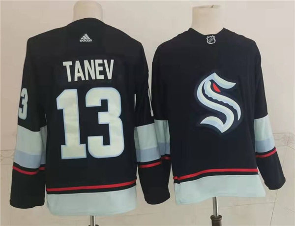 Mens Seattle Kraken #13 Brandon Tanev Navy Home Adidas Team Jersey