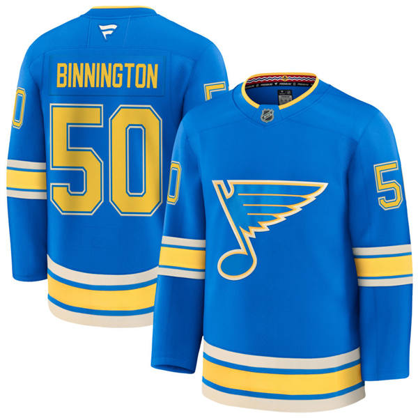 Womens St. Louis Blues #50 Jordan Binnington Fanatics Blue Alternate Jersey